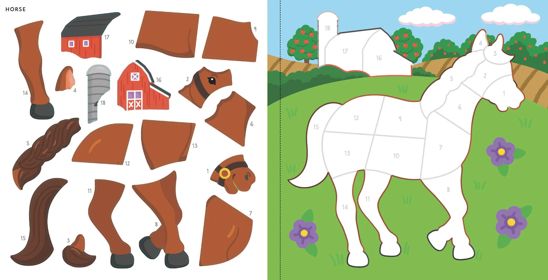 My First Colour-By-Sticker Book - Farm Animals - Anilas UK