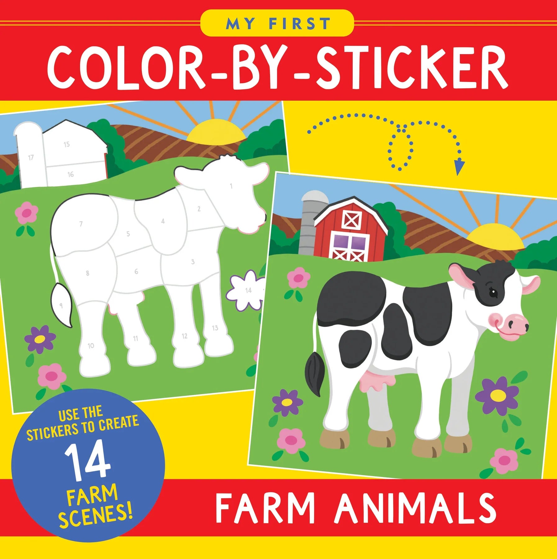 My First Colour-By-Sticker Book - Farm Animals - Anilas UK
