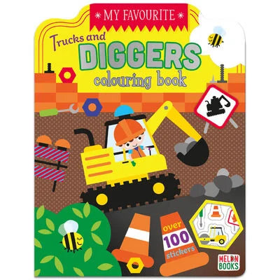 Trucks and Diggers Colouring Book