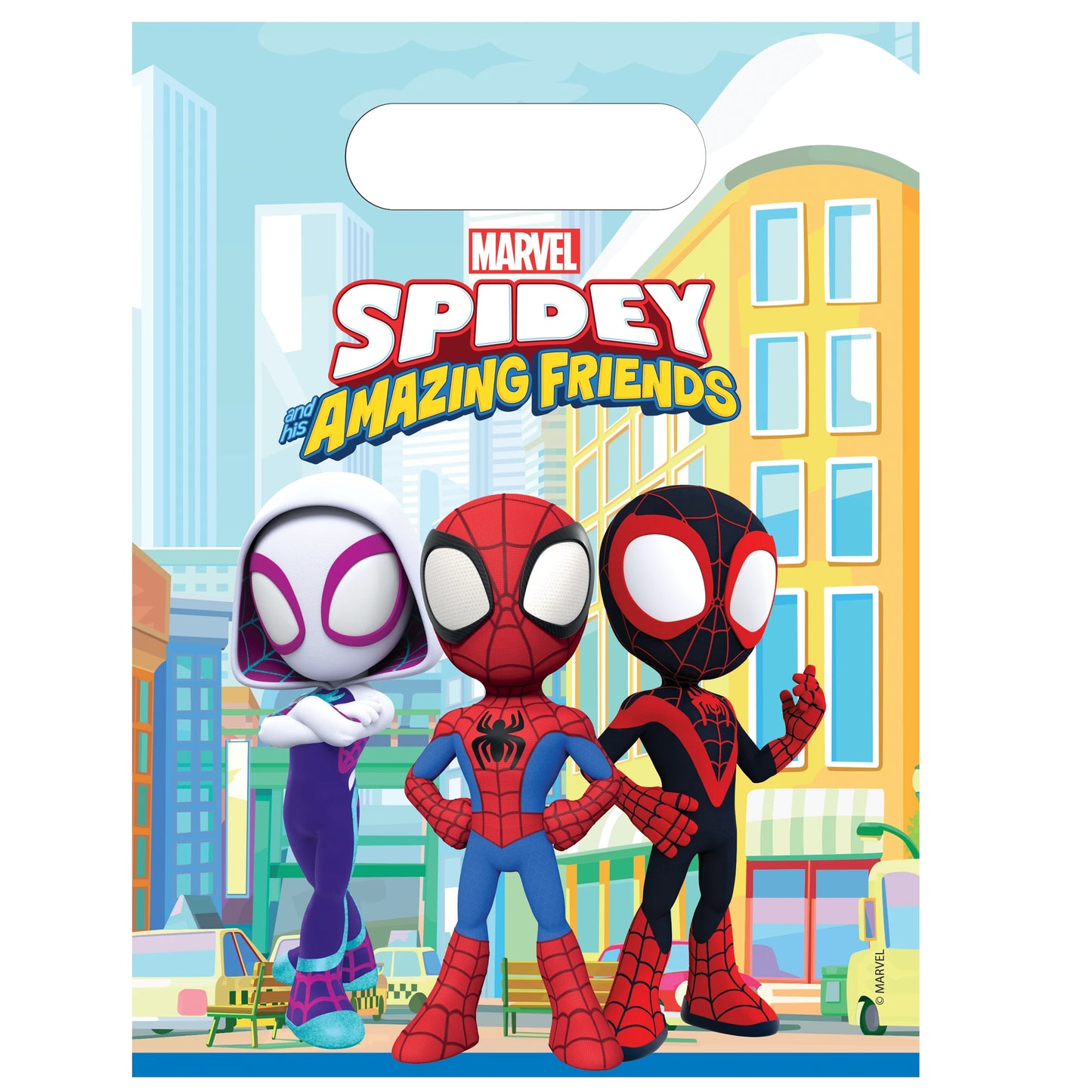 Spidey And His Amazing Friends Plastic Party Bags (Pack of 6)