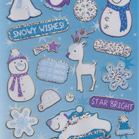 Christmas Snowtime Foil Stickers - Anilas UK