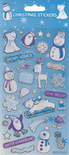 Christmas Snowtime Foil Stickers - Anilas UK