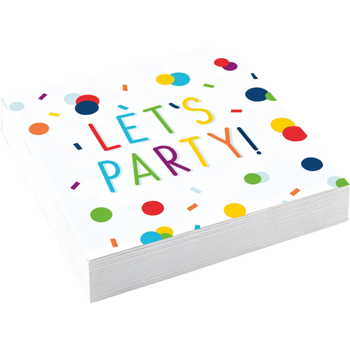 Confetti Birthday Napkins, 25 x 25 cm, 20 Paper Napkins