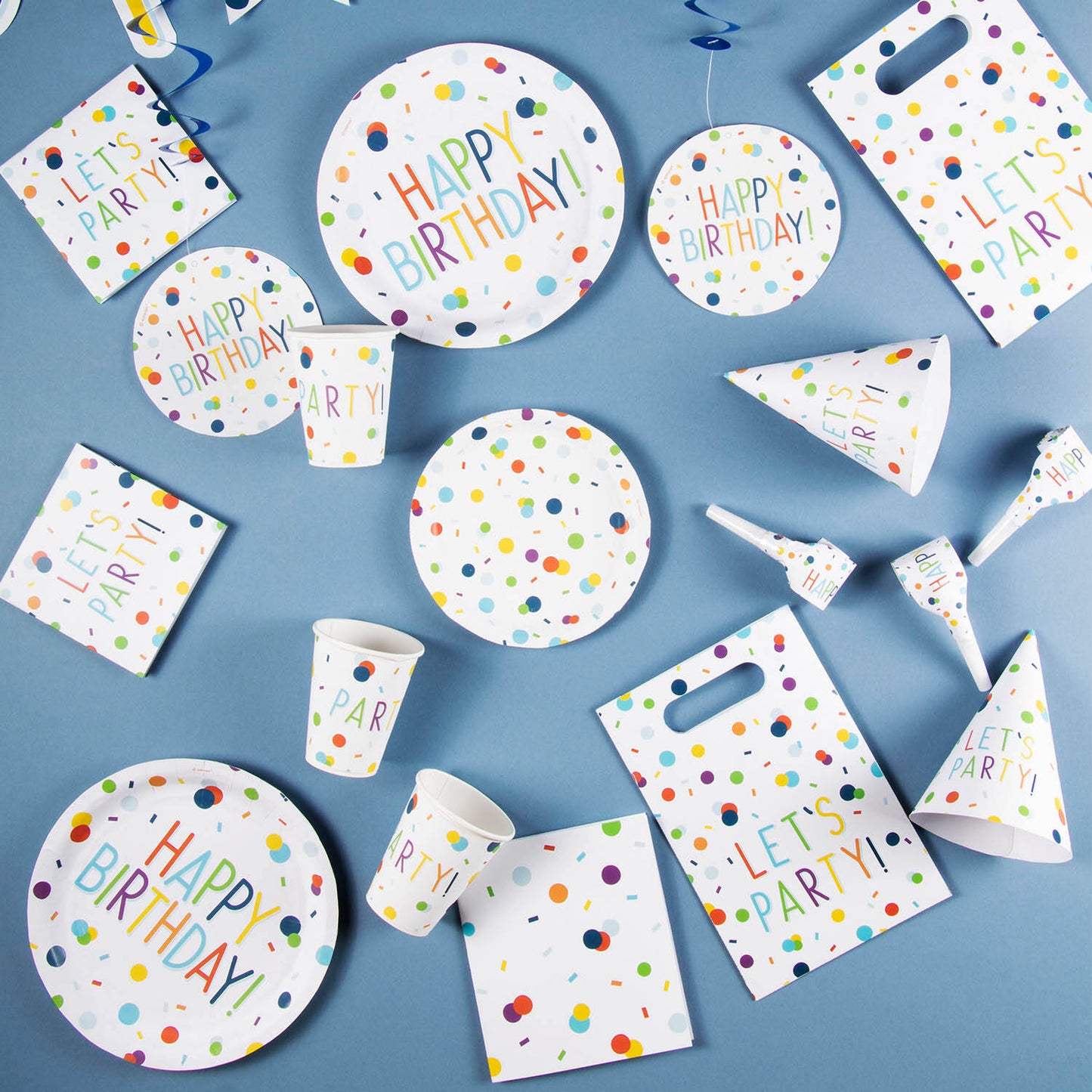 Confetti Birthday Napkins, 25 x 25 cm, 20 Paper Napkins