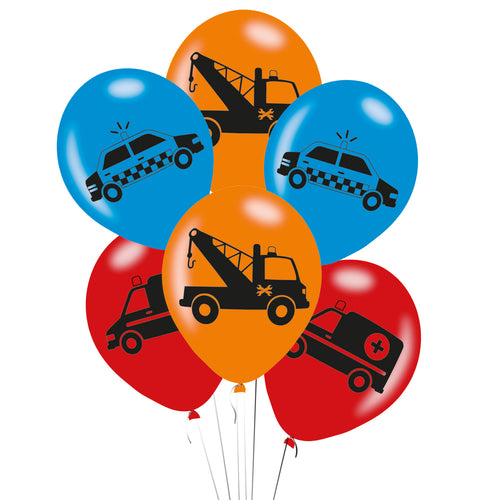 On The Road Latex Party Balloons ( Pack of 6) - Anilas UK