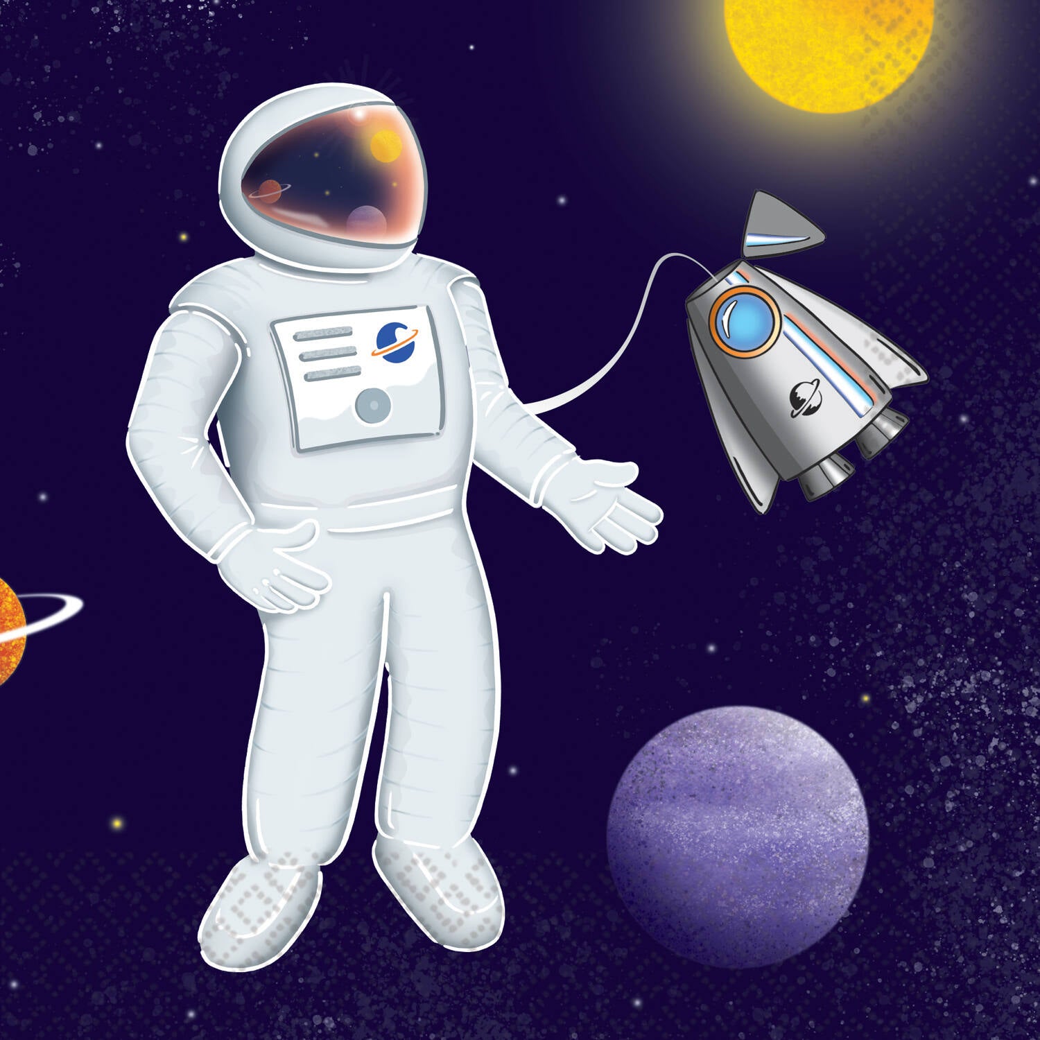 Space Party 16 Napkins (33 x 33 cm) - Anilas UK
