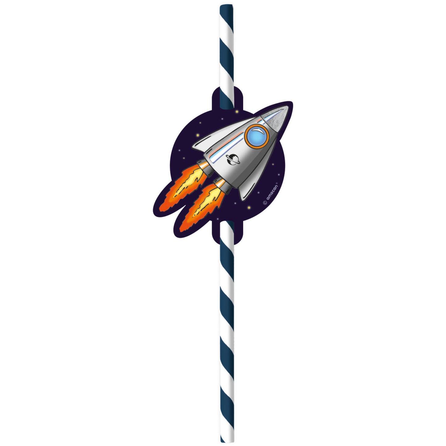 Space Party Paper Straws (Pack of 8) - Anilas UK