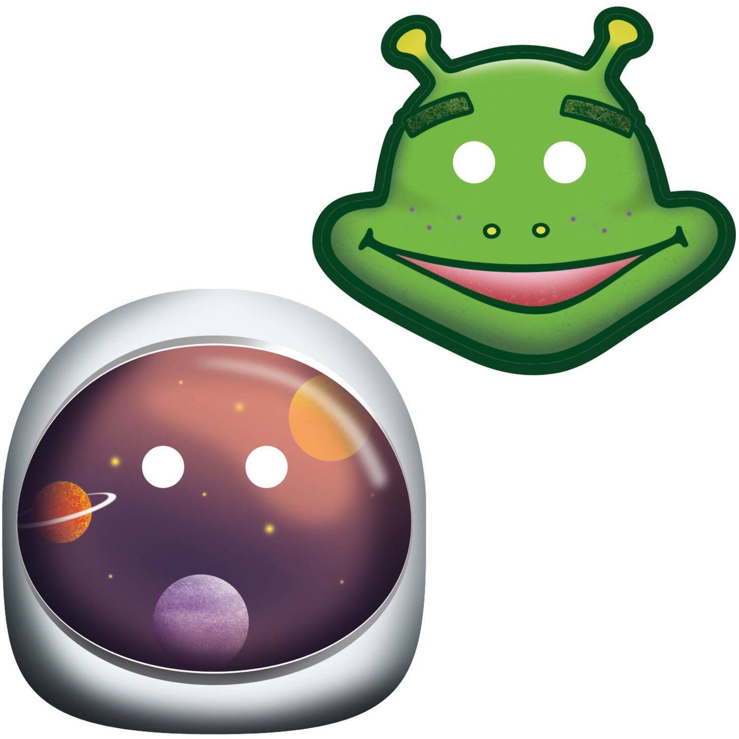 Space Party Kids Party 8 Masks - Anilas UK