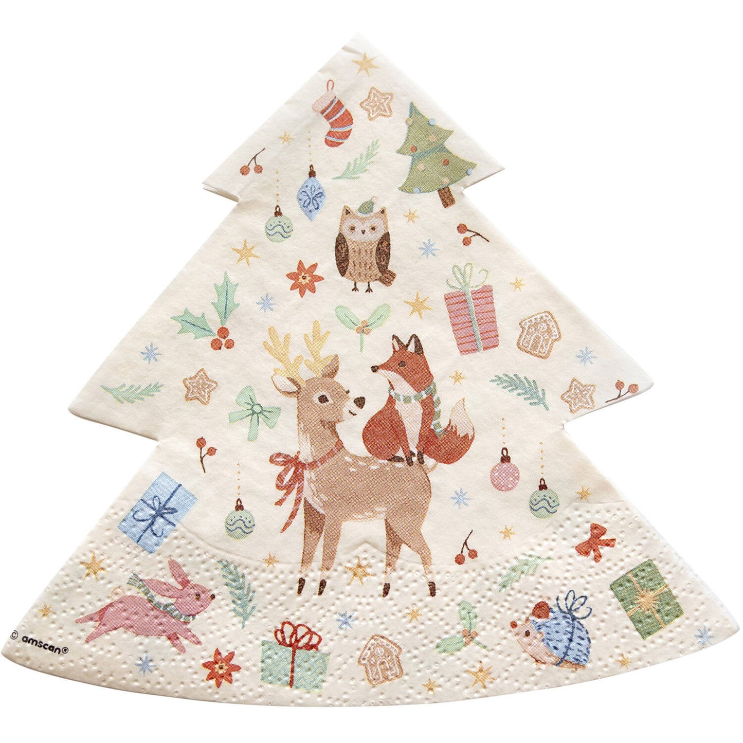 Winter Woodland Napkins, 33 x 33 cm, 20 Paper Formshaped Napkins