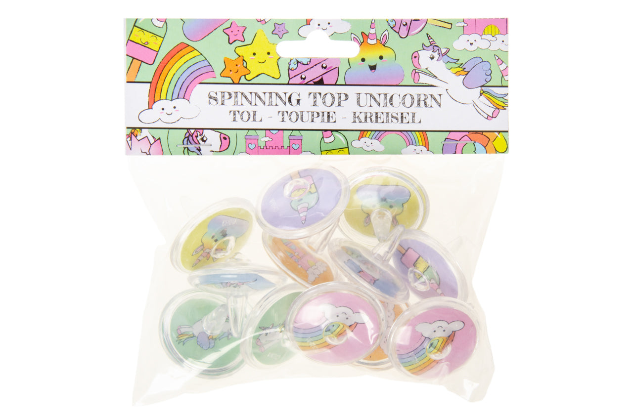 Spinning Top Unicorn (pack of 12) - Anilas UK