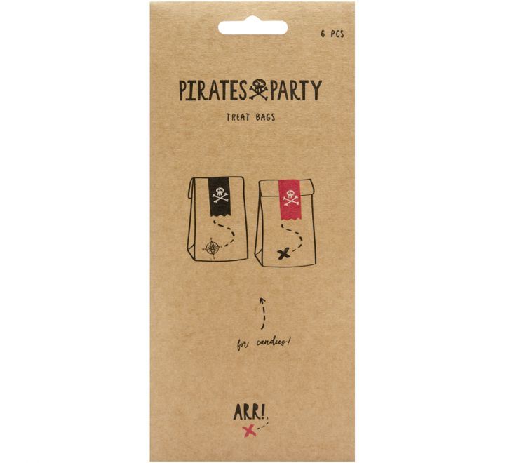 Pirates Kraft Treat  Treasure Map Bag - Anilas UK