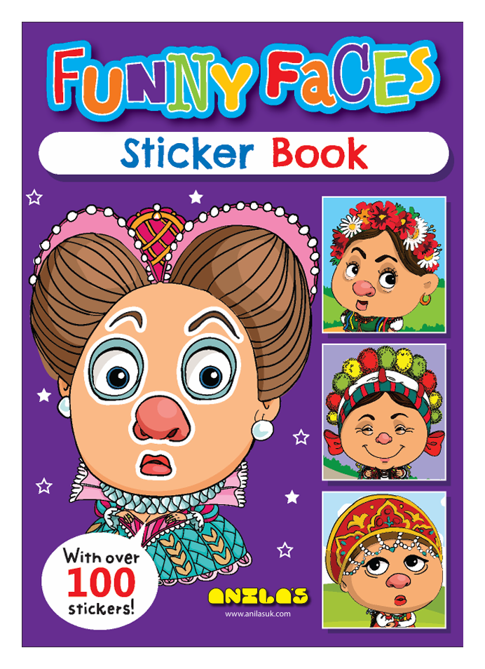 New Funny Faces Sticker Book 2 - Anilas UK