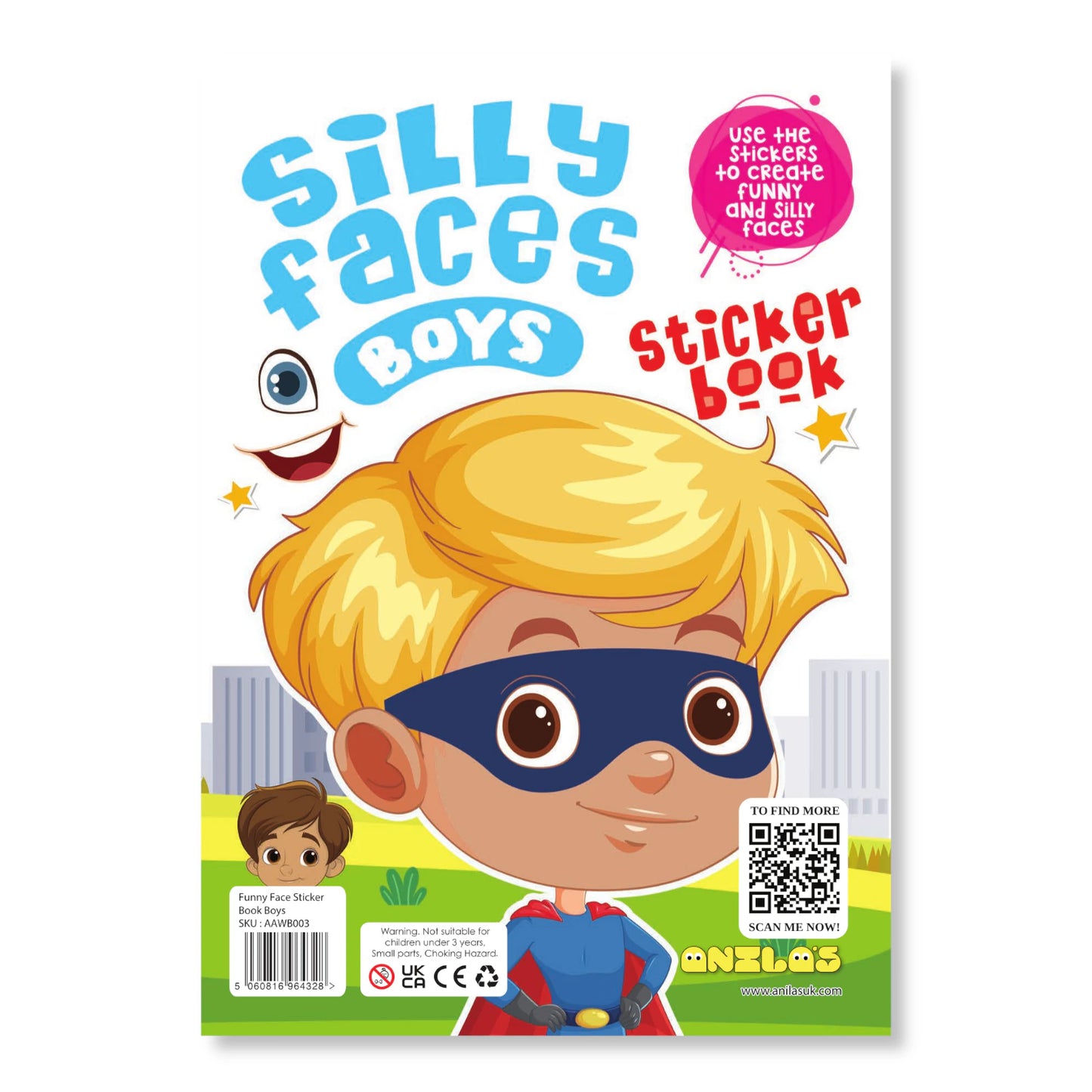 Silly Faces Boys - Sticker Book
