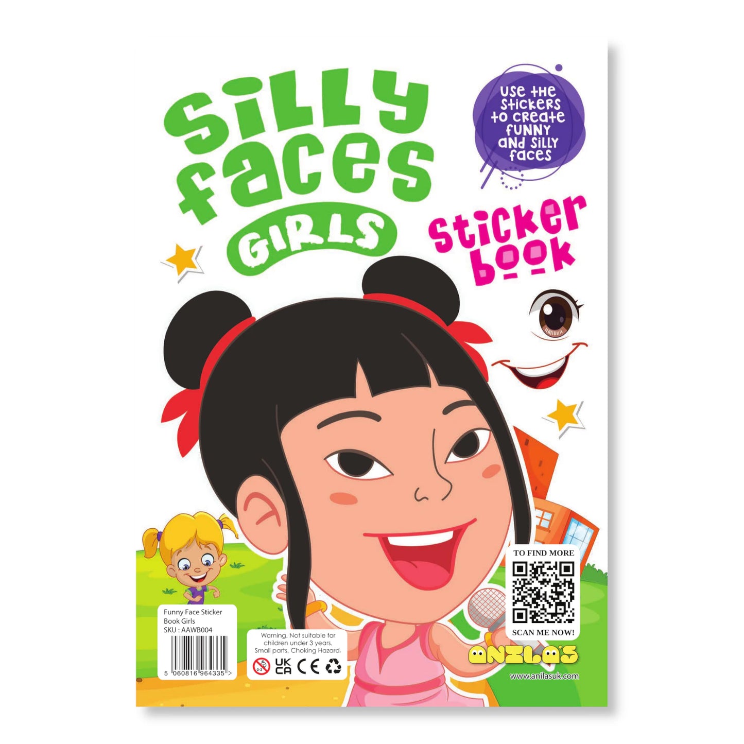 Silly Faces Girls - Sticker Book