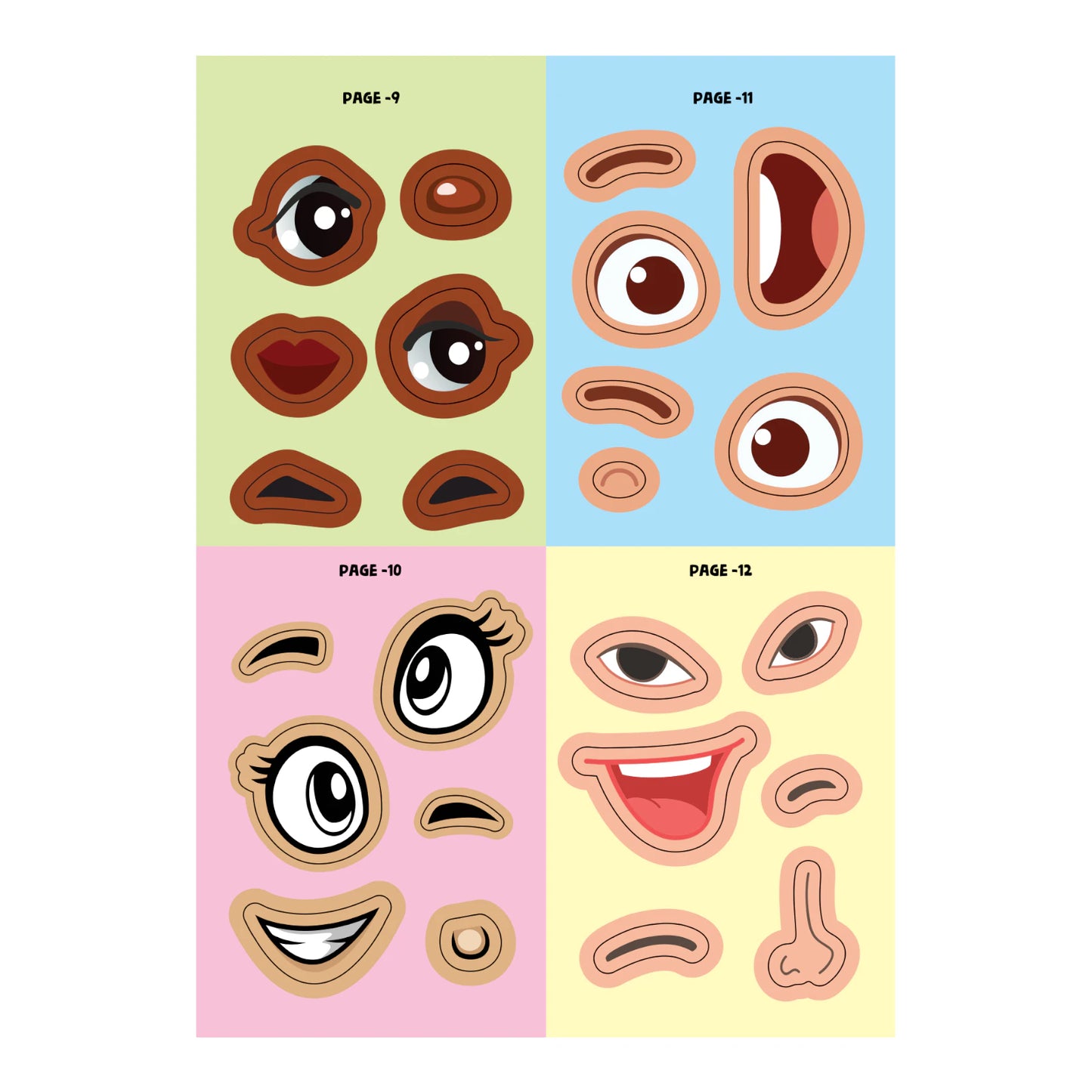 Silly Faces Girls - Sticker Book