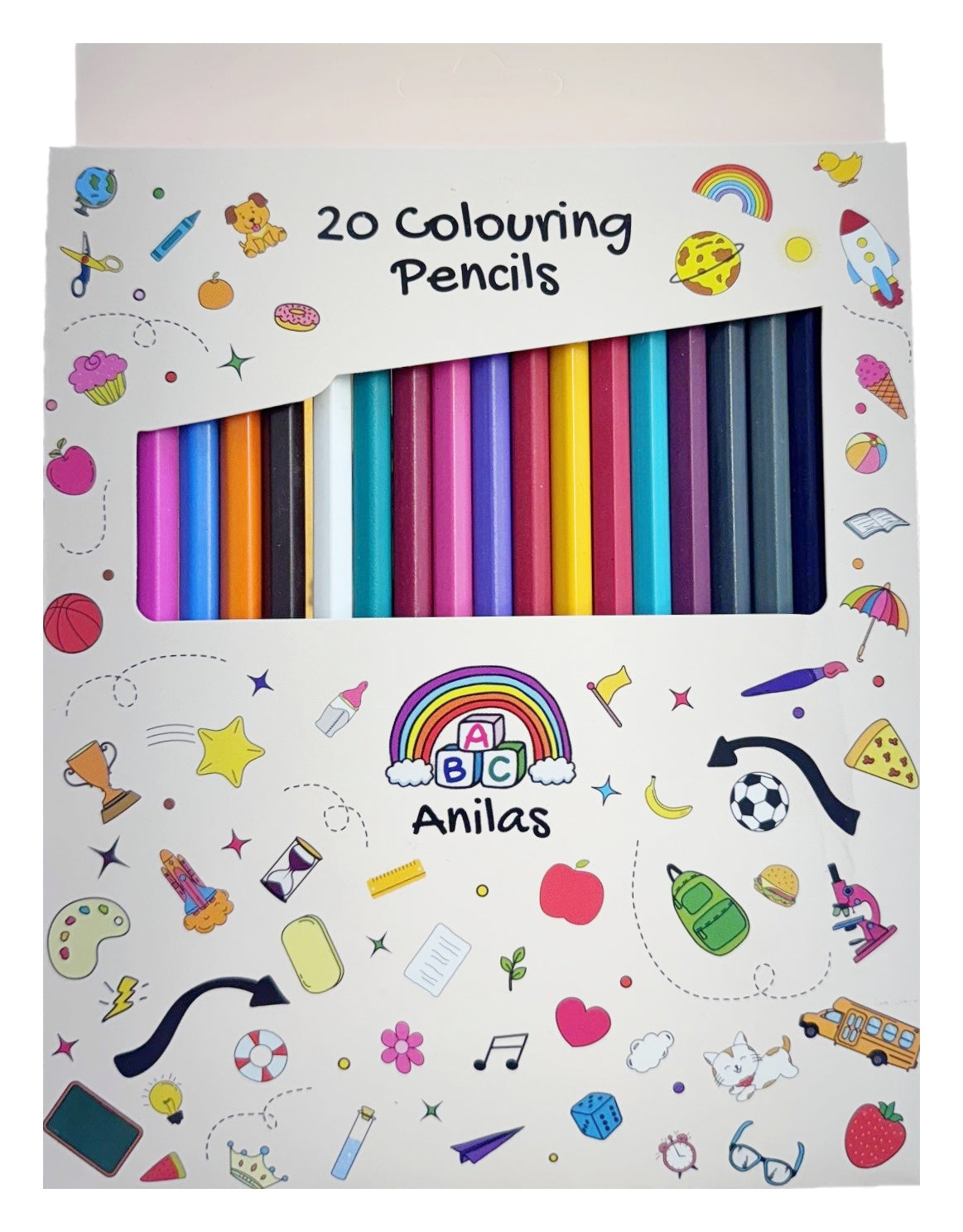 Full Size Assorted Colouring Pencils (Set of 20) - Anilas UK