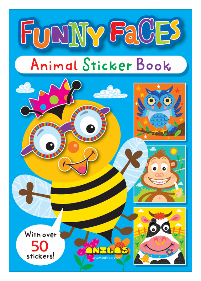 Animal Funny Faces Sticker - Anilas UK