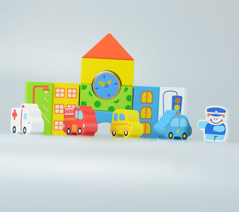 Traffic Building Block Set (40pcs) - Anilas UK