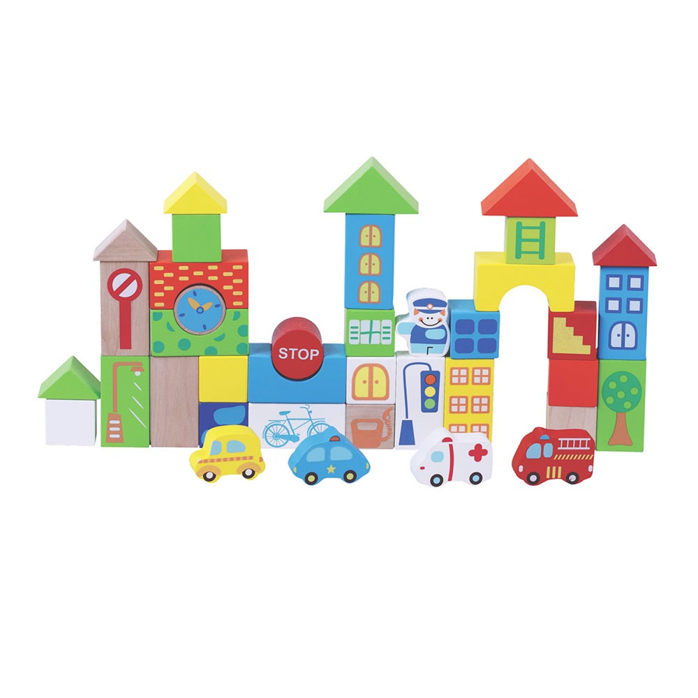 Traffic Building Block Set (40pcs) - Anilas UK