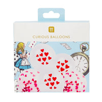 
              Alice In Wonderland Red Heart Balloons - 12 Pack - Anilas UK
            