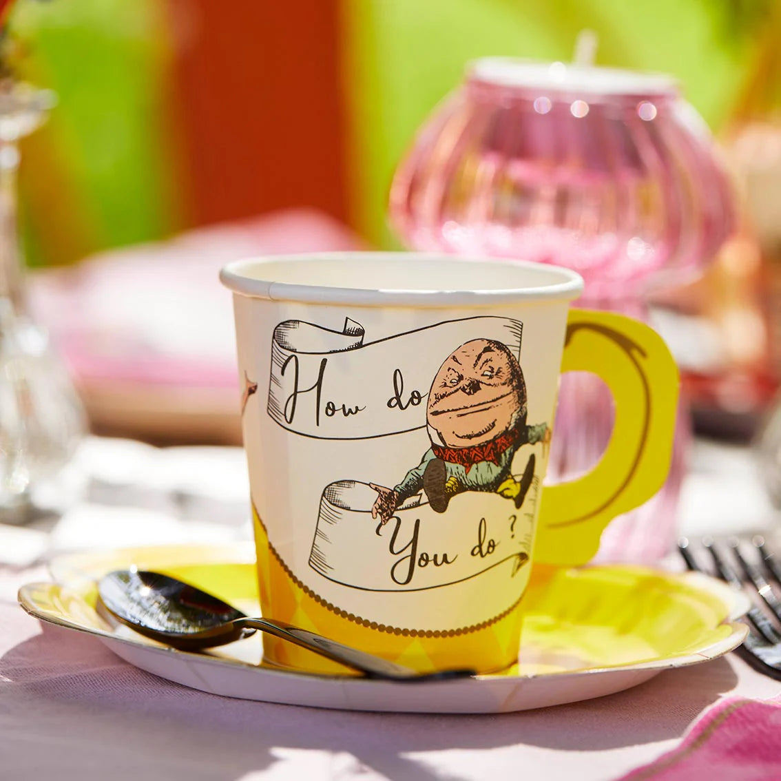 Truly Alice Bright Recyclable Paper Teacup Set - (12 Pack) - Anilas UK