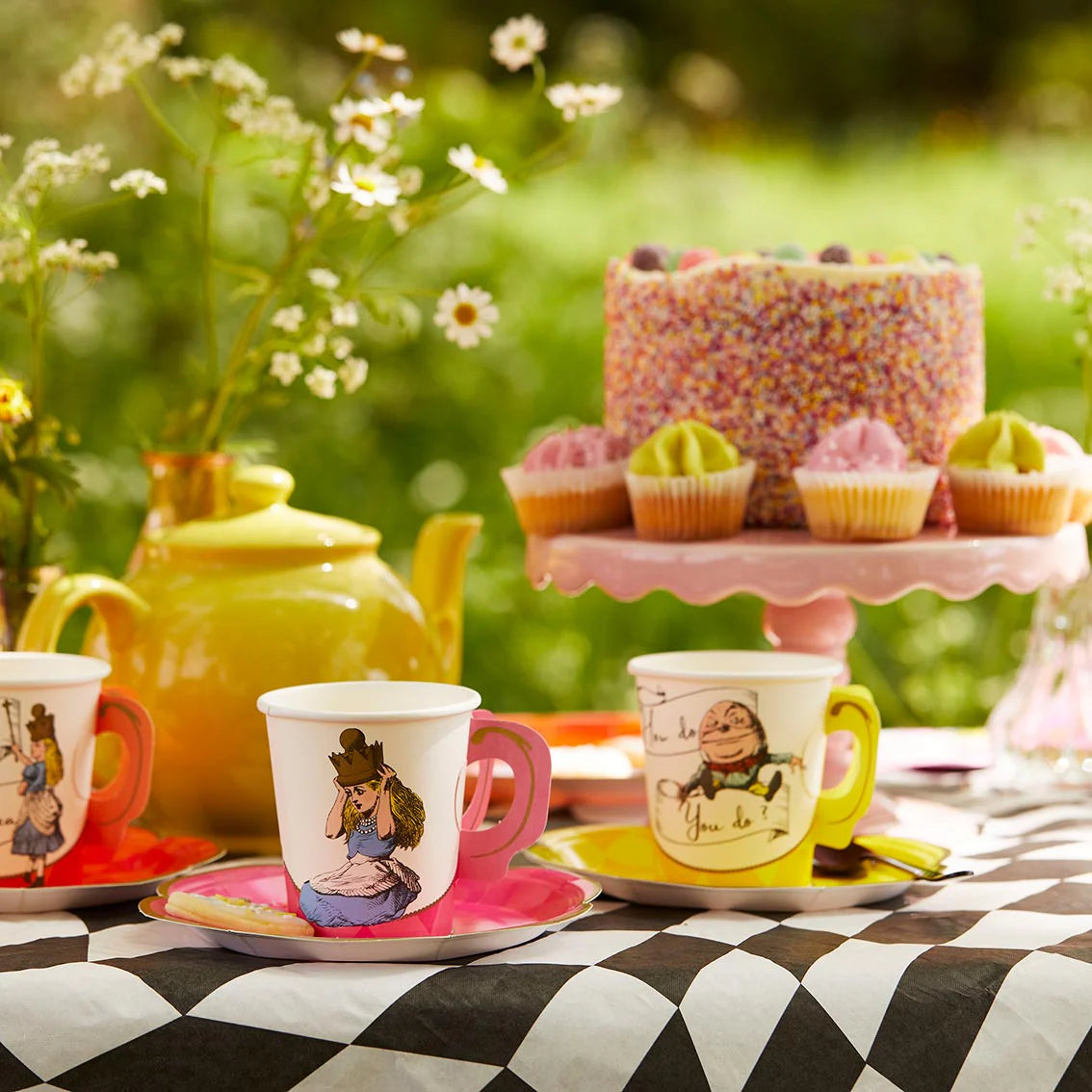 Truly Alice Bright Recyclable Paper Teacup Set - (12 Pack) - Anilas UK