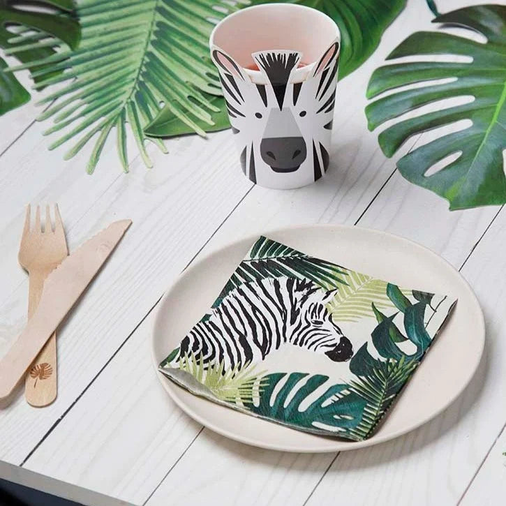 Party Animals Zebra Cups (Pack of 8) - Anilas UK