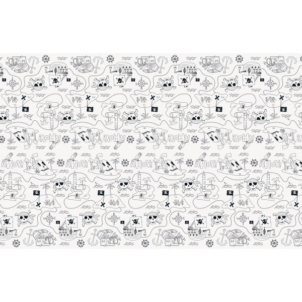 Ahoy Pirate Colouring Paper Table Cover - Anilas UK