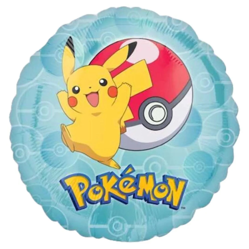 Pokémon 18 Inch Circle Foil Balloon, 45 cm for Kids’ Parties and Gifts