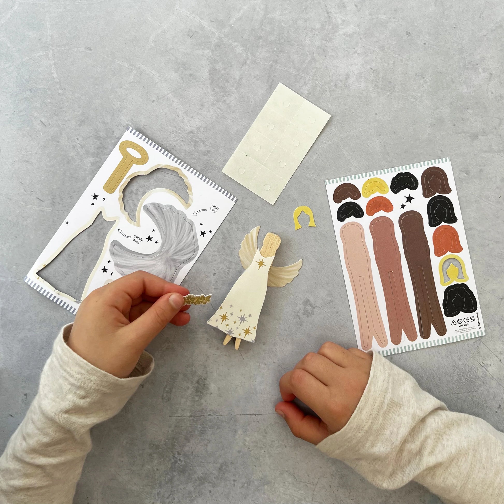 Make Your Own Christmas Angel Peg Doll - Anilas UK