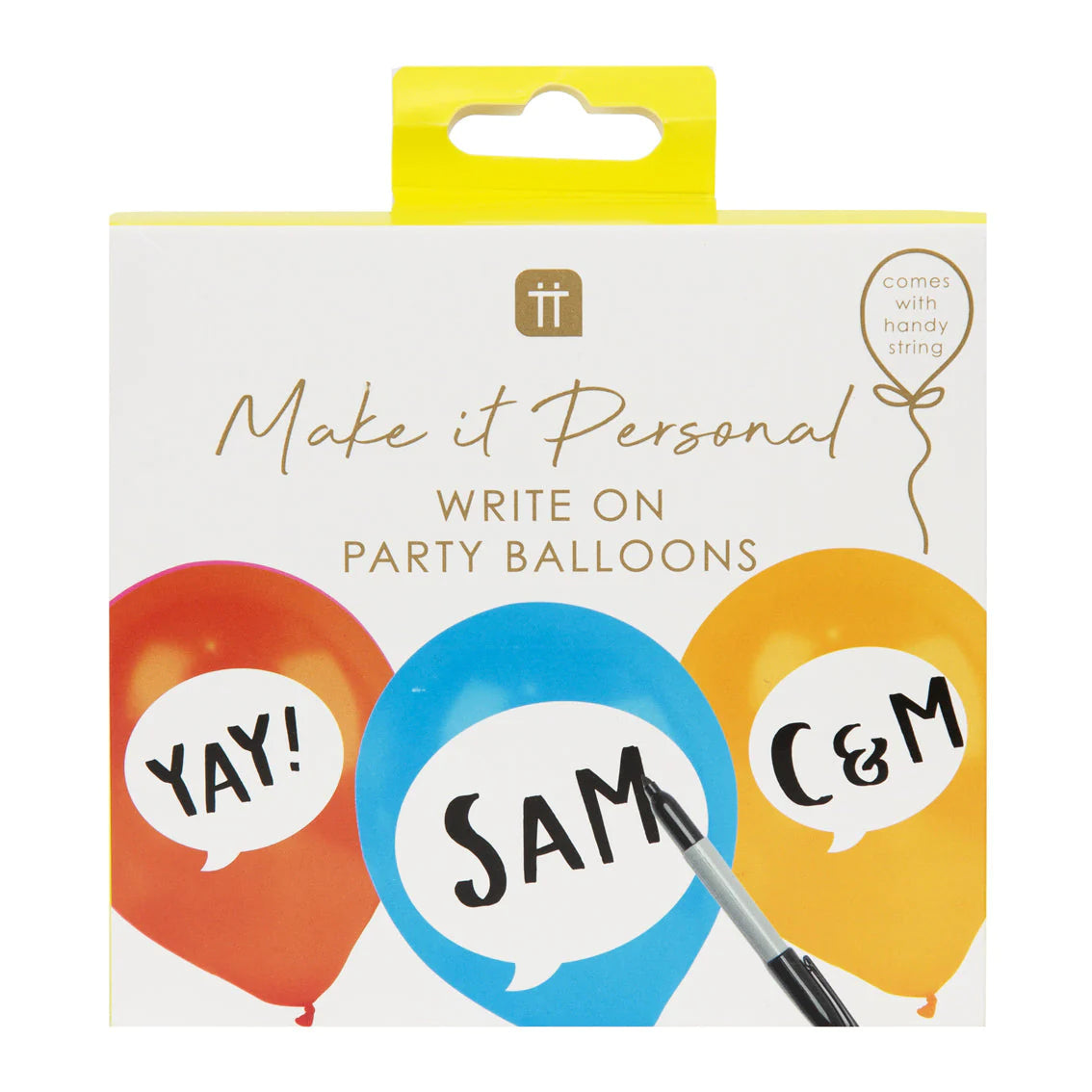 Write On Birthday Balloons - 12 Pack - Anilas UK