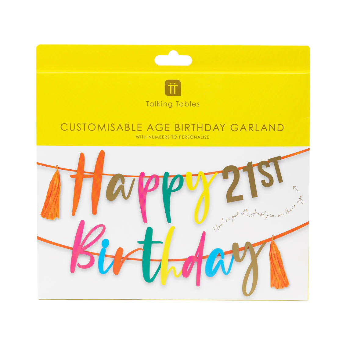 Customisable Numbers Happy Birthday Garland - Anilas UK