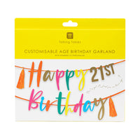 
              Customisable Numbers Happy Birthday Garland - Anilas UK
            
