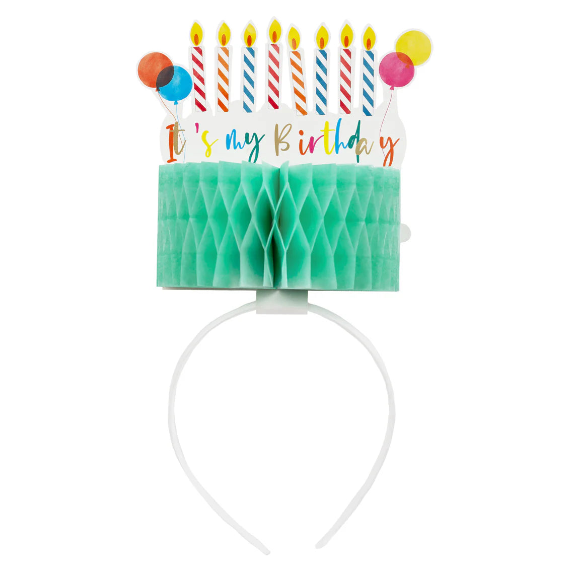 Birthday Brights 'It's My Birthday' 3D Cake Headband - Anilas UK