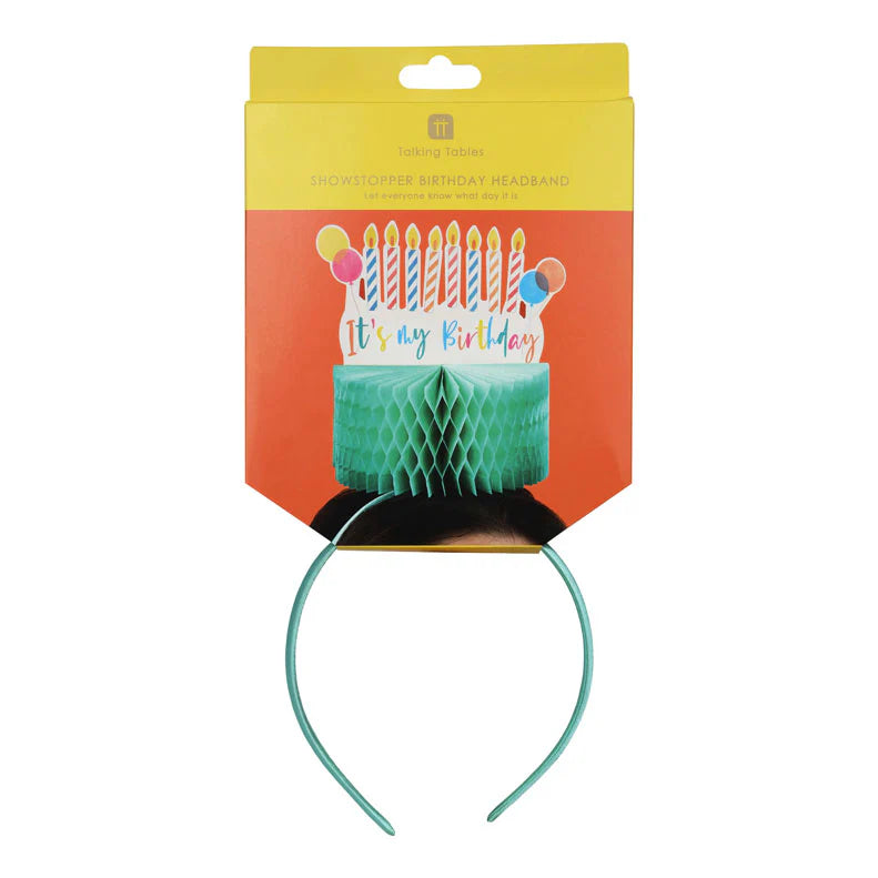Birthday Brights 'It's My Birthday' 3D Cake Headband - Anilas UK