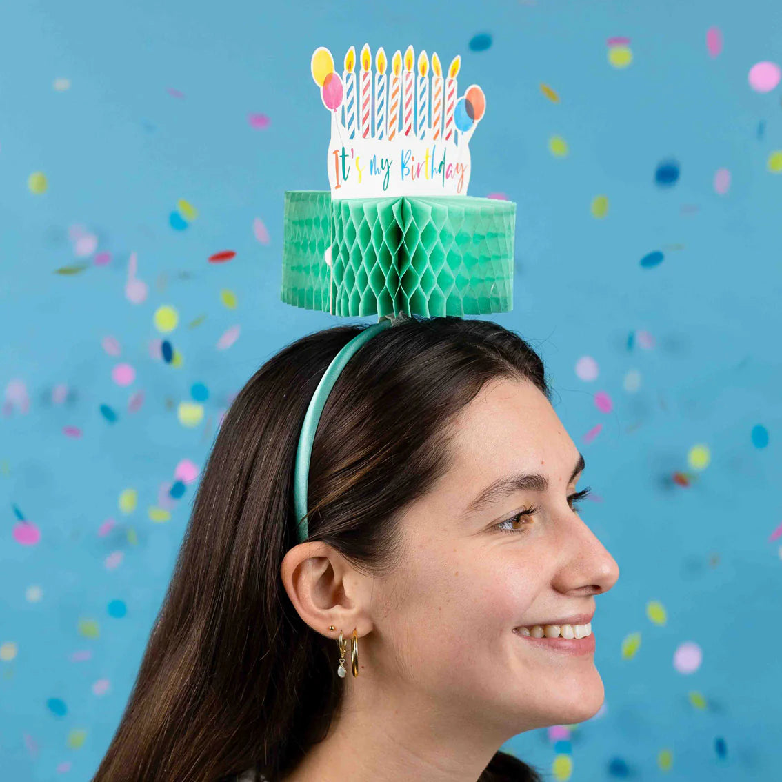 Birthday Brights 'It's My Birthday' 3D Cake Headband - Anilas UK