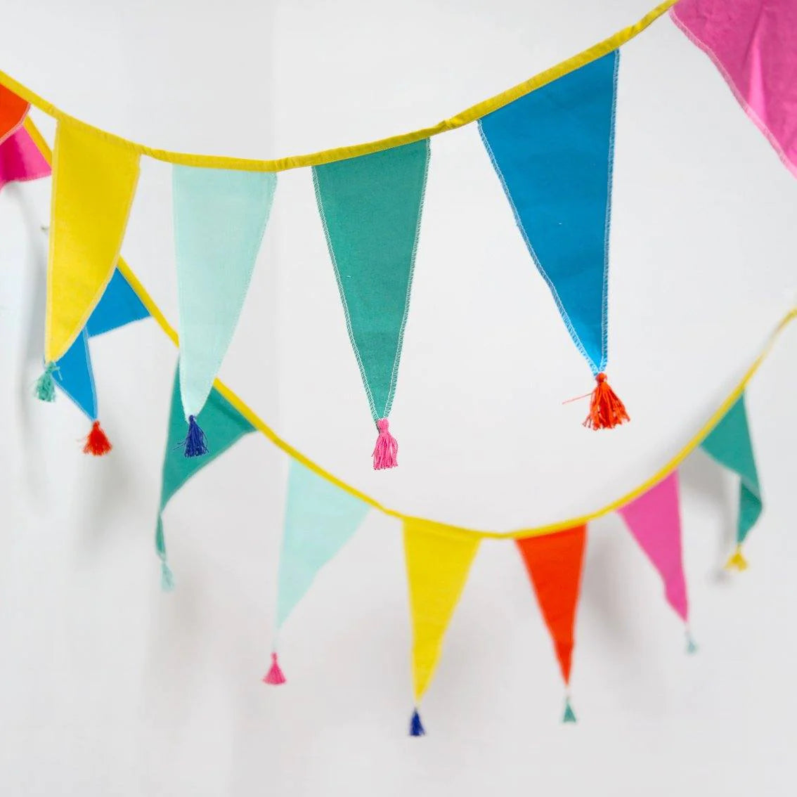 Rainbow Birthday Fabric Bunting - 3m - Anilas UK