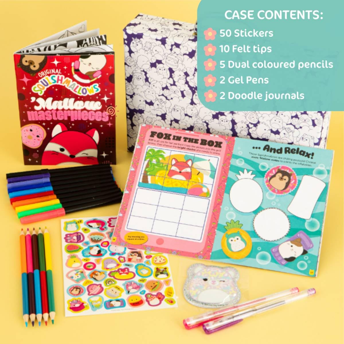 Squishmallows Activity Fun Case - Colour and Carry Kit - Anilas UK