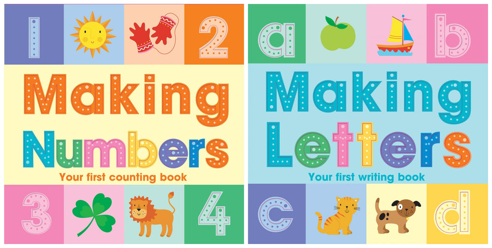 Making Numbers & Letters Babies Board Books Set of 2