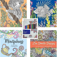 Set of 4 Anti Stress Colouring Books with Pencils 2 - Anilas UK