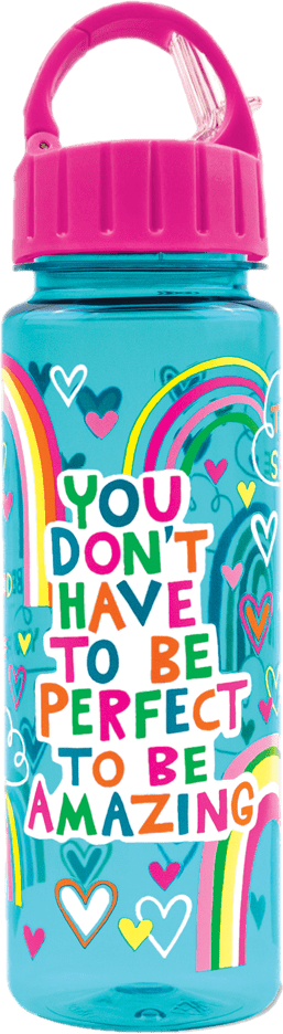 You don't have to be perfect - Rainbows Themed Water Bottle by Rachel Ellen Designs - Anilas UK