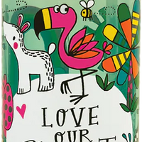 Love Our Planet Water Bottle by Rachel Ellen Designs - Anilas UK