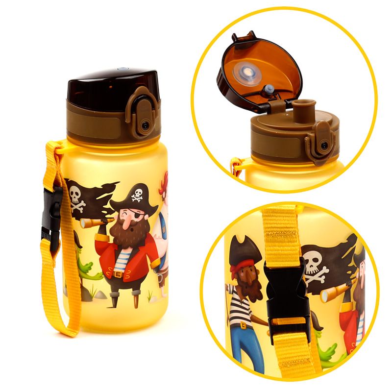 Jolly Rogers Pirates Pop Top 350ml Shatterproof Children's Bottle - Anilas UK