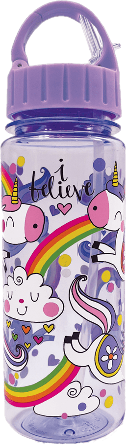 Unicorns & Rainbows Themed Water Bottle by Rachel Ellen Designs - Anilas UK
