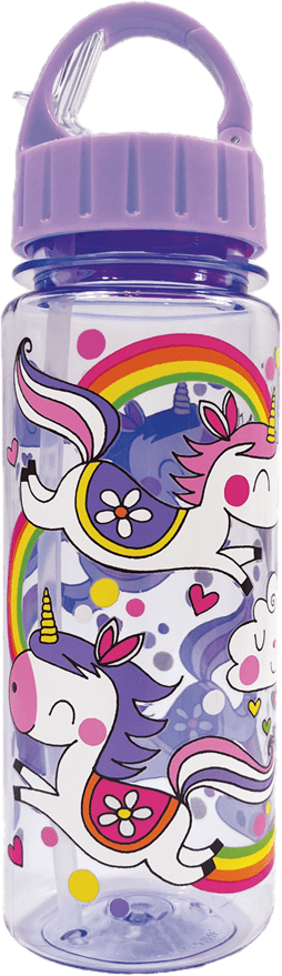 Unicorns & Rainbows Themed Water Bottle by Rachel Ellen Designs - Anilas UK