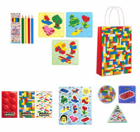 
              Complete Bricks Themed Party Pack for 8 people Including Tableware and Favours - Anilas UK
            