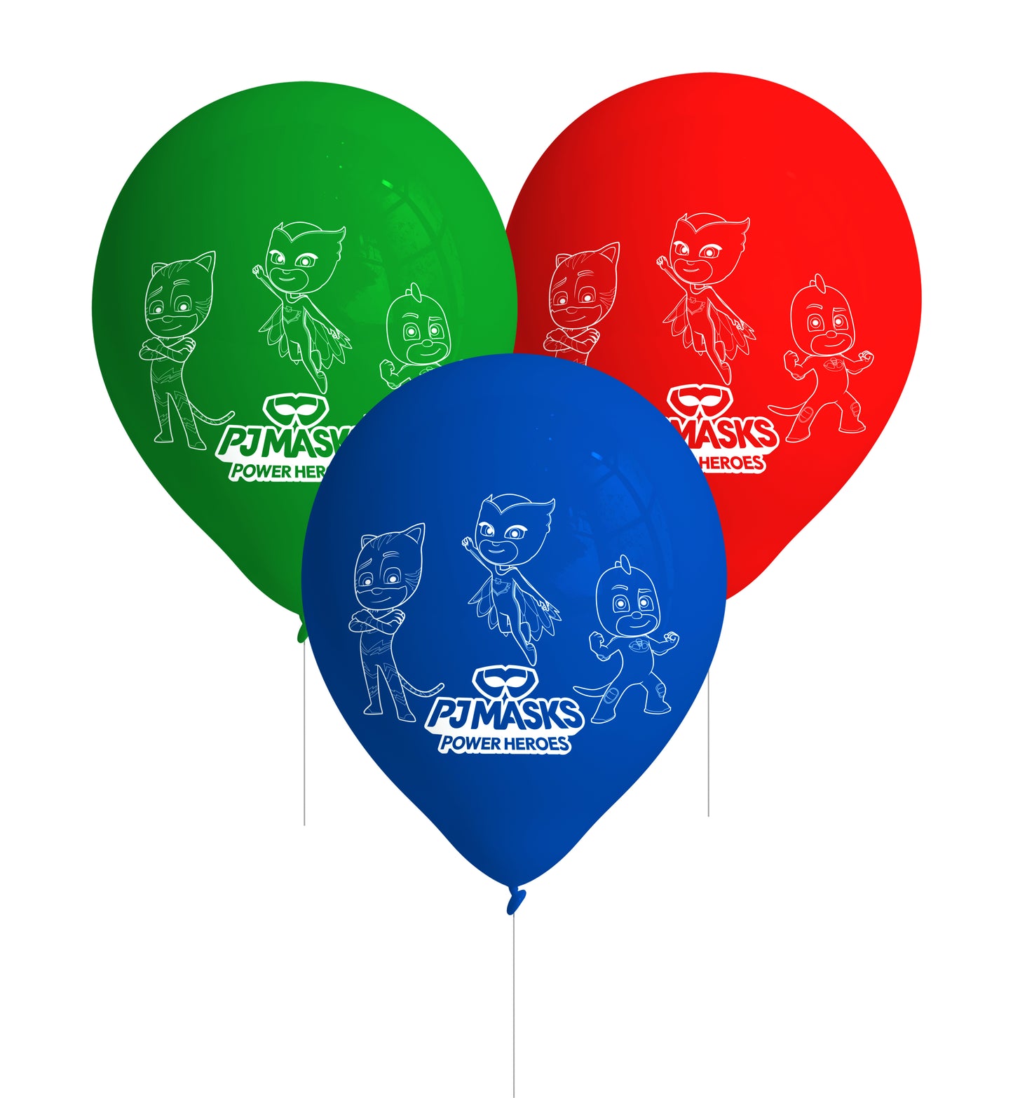 PJ Masks Latex Birthday Balloons (Pack of 8) - Anilas UK