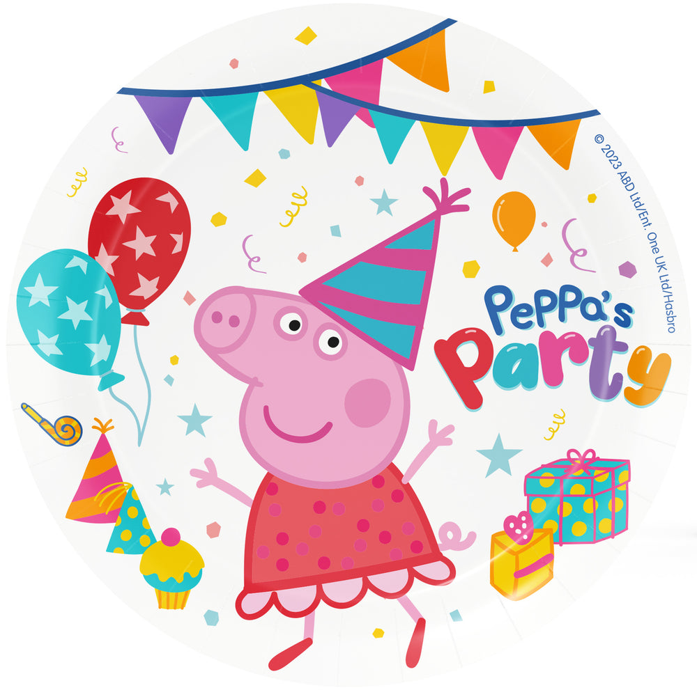 Peppa Pig Party Paper Plates - 23cm (Pack of 8)