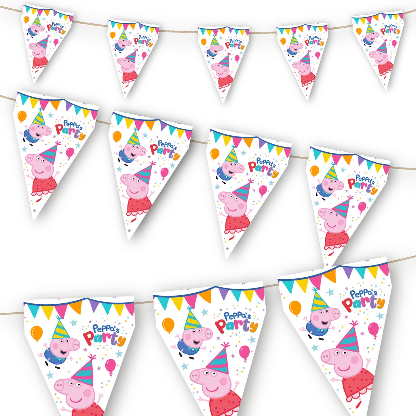 Peppa Pig Party Flag Bunting - Anilas UK