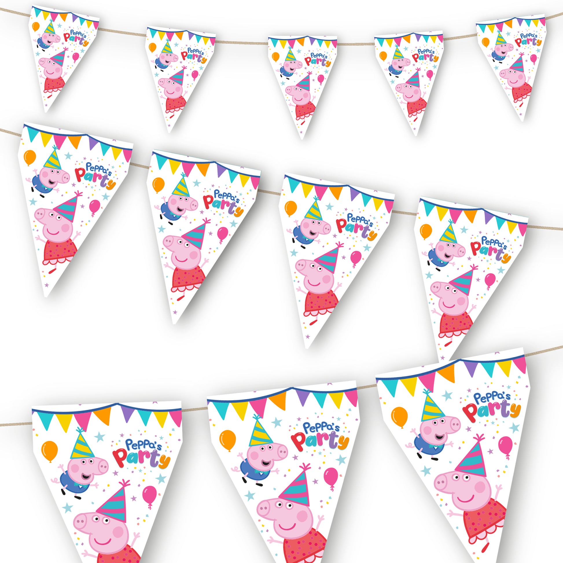 Peppa Pig Party Flag Bunting - Anilas UK